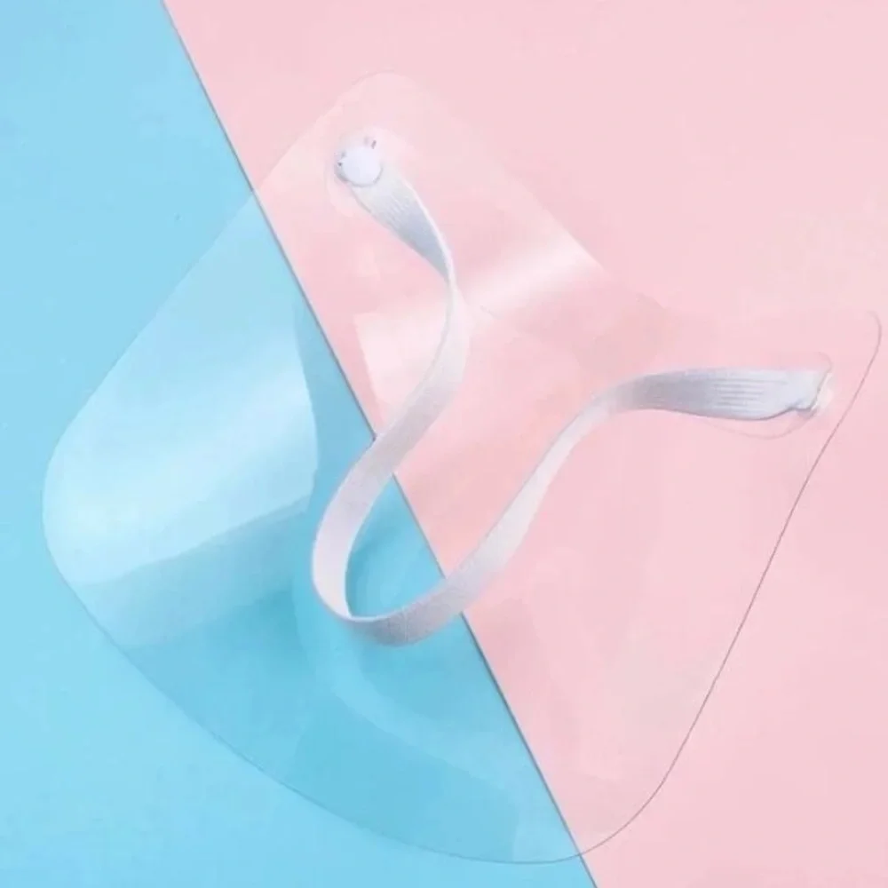 Plastic Full Face Mask Snaps On Sides Cotton Straps
